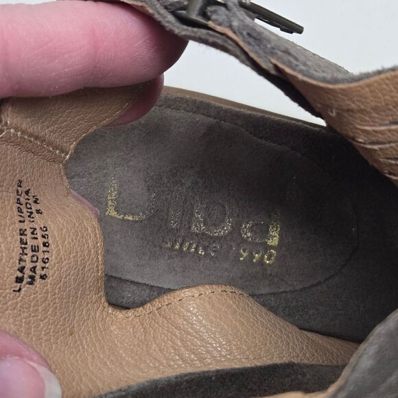 DIBA True Stylish Gray Suede Western Peep Toe Sandal Bootie Size 8 - Picture 9 of 9